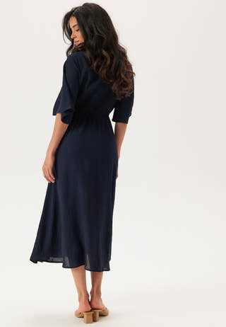 Crinkle Midi Dress