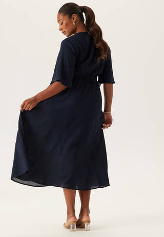 Crinkle Midi Dress