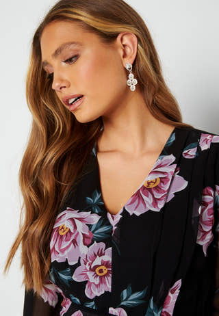 Danessa midi Puff Sleeve Dress