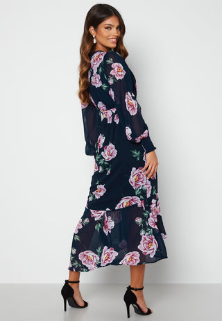 Danessa midi Puff Sleeve Dress