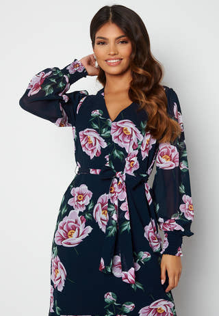 Danessa midi Puff Sleeve Dress