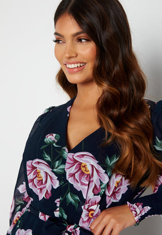 Danessa midi Puff Sleeve Dress