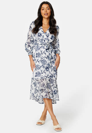 Danessa midi Puff Sleeve Dress