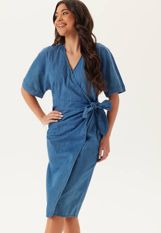 Denim Wrap Dress