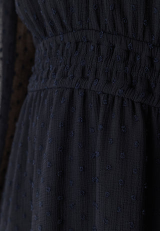 Dobby Dot Smock Midi Dress