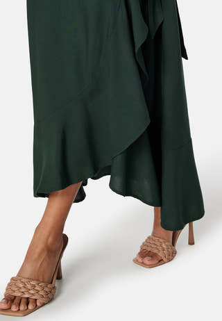 Wrap Midi Viscose Dress