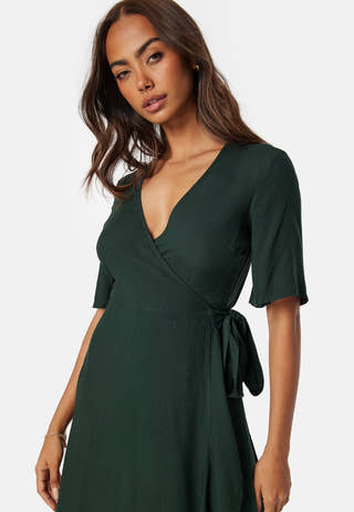 Wrap Midi Viscose Dress