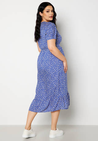 Evie puff sleeve wrap dress