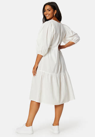 Balloon Sleeve Cotton Dress