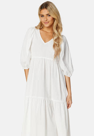 Balloon Sleeve Cotton Dress