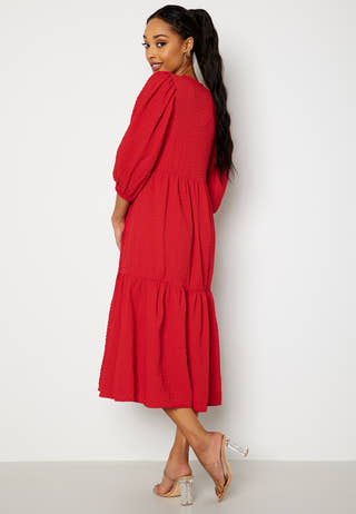 Fredrika v-neck flounce dress