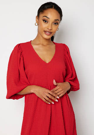 Fredrika v-neck flounce dress