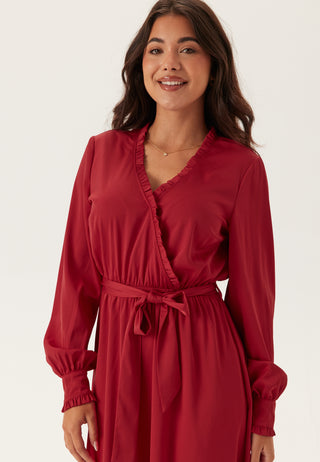 Frill Wrap Dress