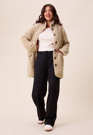 High Neck Teddy Jacket