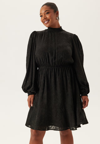 Jacquard Flounce Dress