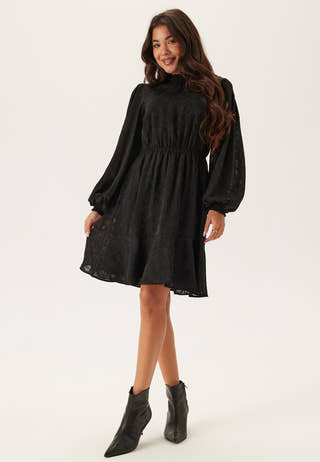 Jacquard Flounce Dress