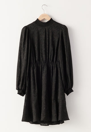 Jacquard Flounce Dress