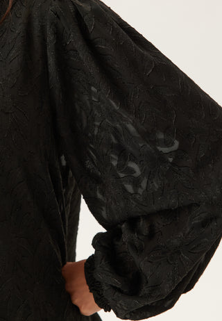 Jacquard Smock Blouse