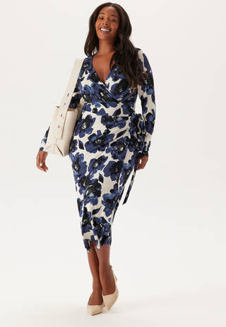 Long Sleeve Wrap Dress