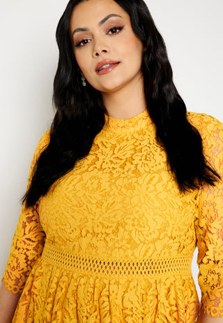 High Neck Lace Dress