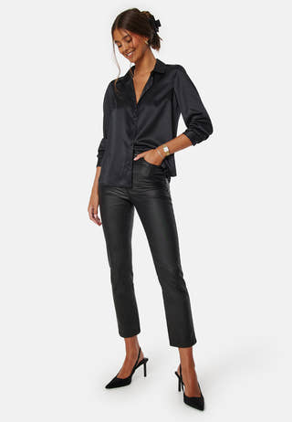 Straight Leg Coated Jeans