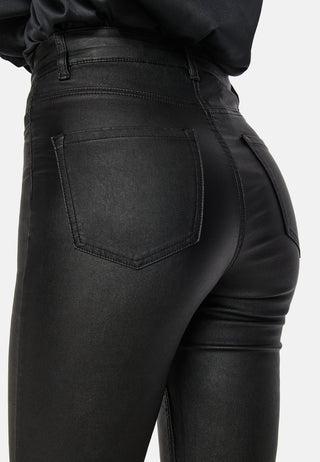 Straight Leg Coated Jeans