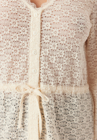 Peplum Lace Cardigan