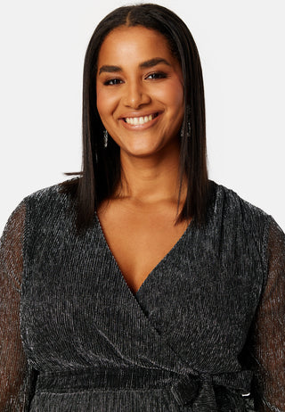 Perley sparkling wrap top