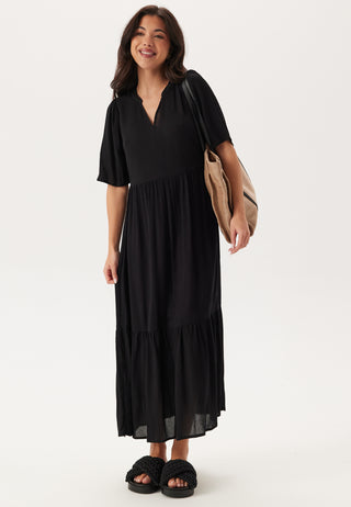 Puff Sleeve Viscose Dress