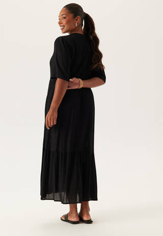 Puff Sleeve Viscose Dress