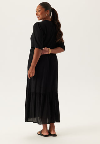 Puff Sleeve Viscose Dress