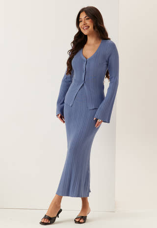 Rib Sculpted Knitted Cardigan