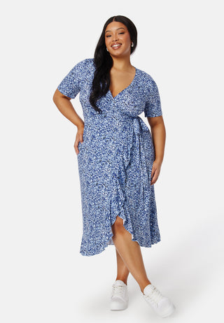 Frill S/S Wrap Dress