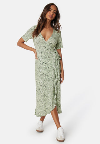 Frill S/S Wrap Dress