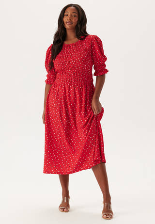 Short Sleeve Smock Dress