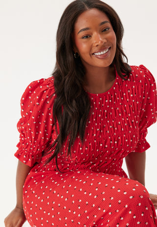 Short Sleeve Smock Dress