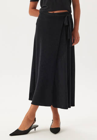 Sparkling Wrap Midi Skirt