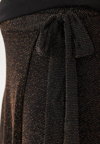 Sparkling Wrap Midi Skirt