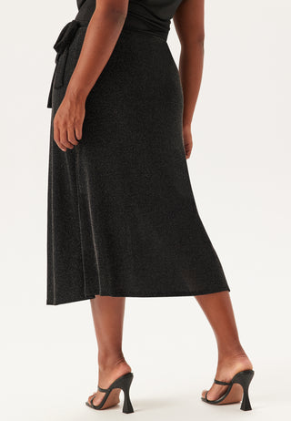 Sparkling Wrap Midi Skirt