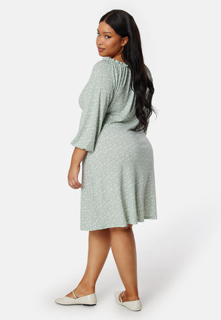 Soft Puff Sleeve Dress