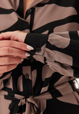 Viscose Flounce Shirt Dress