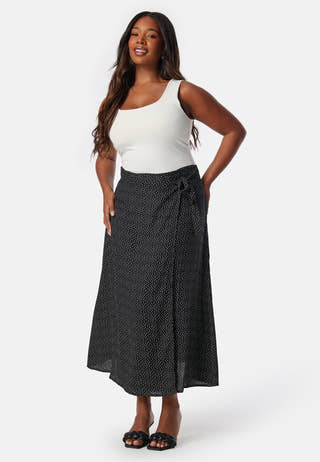Viscose Midi Wrap Skirt