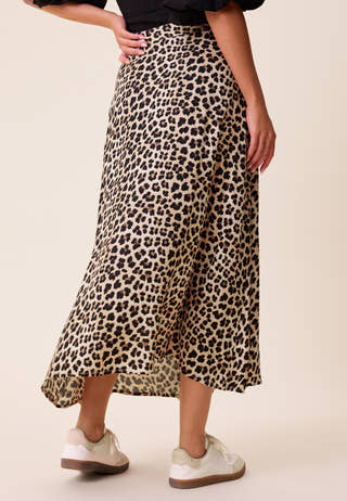 Viscose Midi Wrap Skirt