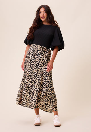 Viscose Midi Wrap Skirt