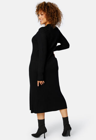 Yazmin fine knitted rib dress