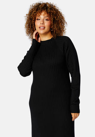 Yazmin fine knitted rib dress