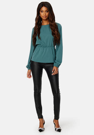 Ellen L/S Peplum Top