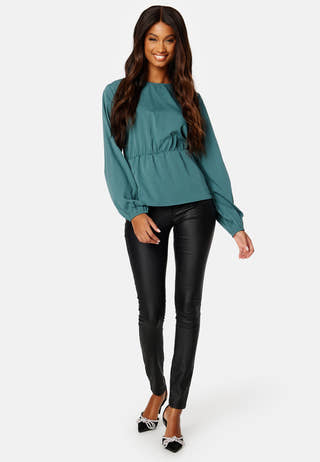 Ellen L/S Peplum Top