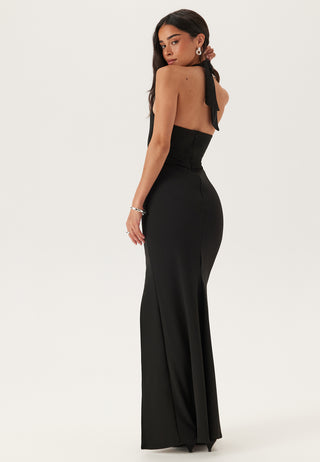 Halter Neck Maxi Dress With Split