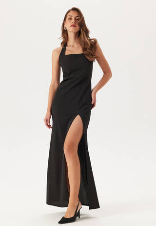 Halter Neck Maxi Dress With Split